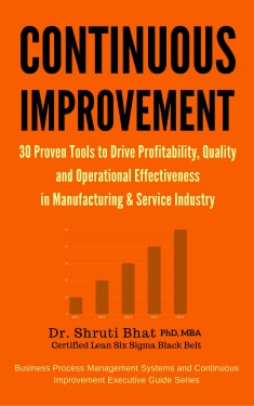continuous improvement tools, 30 continuous improvement tools to drive profitability, quality and operational effectiveness in manufacturing and service industries book by Dr Shruti Bhat