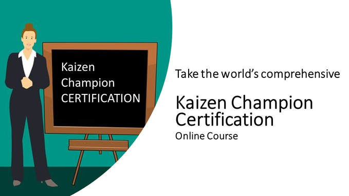 kaizen champion certification online course, kaizen training