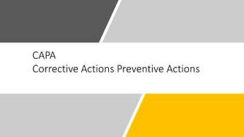 CAPA, corrective actions preventive actions webinar by dr shruti bhat